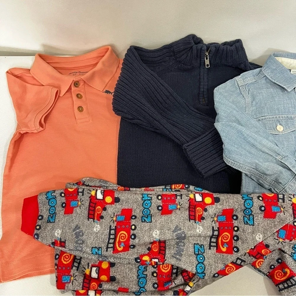 Lot Bundle Of 6 Pcs. Kids Clothes Size 5 Toddler Tops Bottom Pajama Multicolor